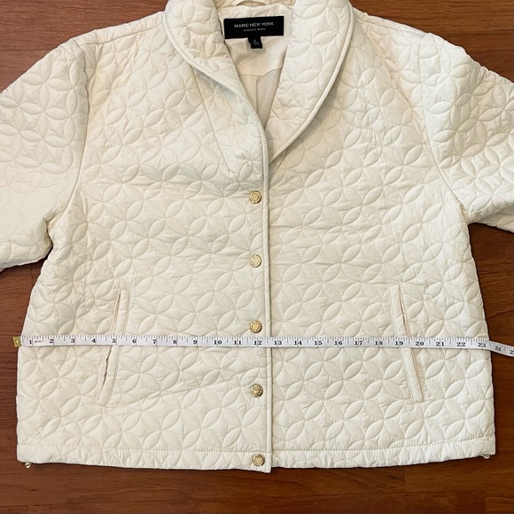 MARC NEW YORK ~ Fantastic Quilting! Winter White Jacket ~ Size Large - Picture 14 of 17